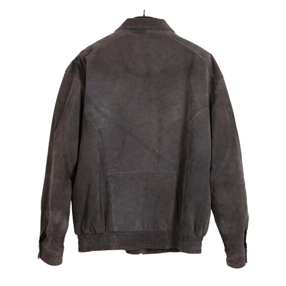 ISPO by Amerella Brown Suede Vintage Bomber Jacket - Picture 3 of 16